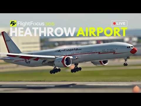 Heathrow Airport Live - WINDY Saturday 2nd May 2026