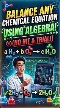 How to Balance chemical equation using maths trick/No hit and trial/Class 10 chemistry