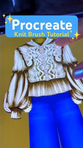 Stop Struggling ❌ Procreate Knit Brush #tutorial #procreateart #fashion