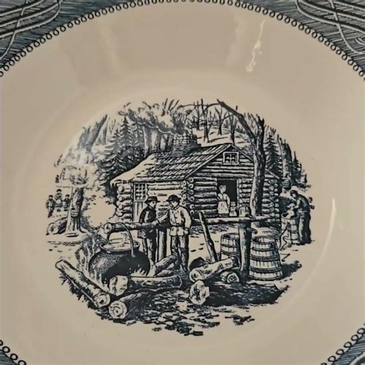 Currier & Ives Country Cottage Plates | Vintage Farmhouse Dinnerware