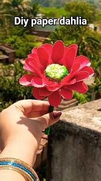 How to make dahlia flower using paper#trending #viral #art#craft#paperflower #shorts