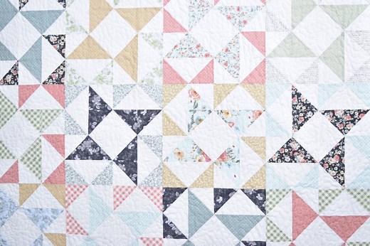Windmill - a free pre-cut 10" square (layer cake) quilt pattern — Material Girl Quilts