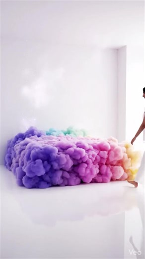 ☁️✨ Watch this MAGICAL cloud bed made entirely of pastel rainbow clouds! Experience the most dreamy sleep as colorful clouds (violet, pink, blue, mint, yellow) compress and glow beneath you! The satisfying sounds of fluffy clouds compressing, gentle mist rising, and soft shimmer tones create the ultimate relaxation experience! 🍬 What you'll see: - Bed made entirely of pastel clouds ☁️ - Rainbow gradient colors (violet → pink → blue → mint → yellow) 🌈 - Clouds compressing with body weight - Glo
