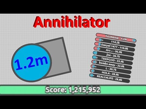 Diep.io | 1.21M Annihilator - One Shot, One Kill!