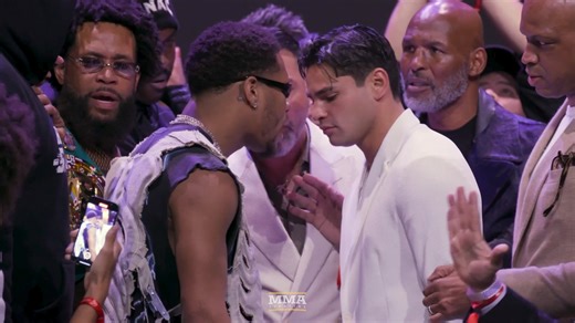 The tension was high when Devin Haney and Ryan Garcia faced off at the end of the #HaneyGarcia press conference in Los Angeles | MMA Fighting