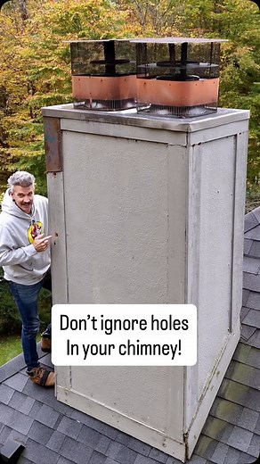 Chimney Leaks: How Small Openings Can Cause Big Problems. #jtrp #johntheroofpro #ChimneyMaintenance #HomeRepair #RoofInspection #HomeOwnerTips #WaterDamage #PestControl | John Senac