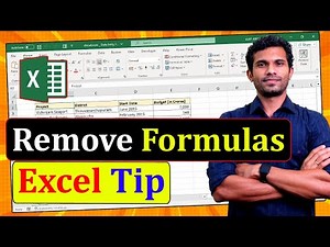 How to Remove Formulas in Excel