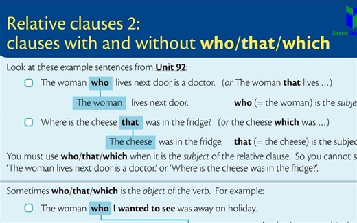 92-97 Relative clauses
