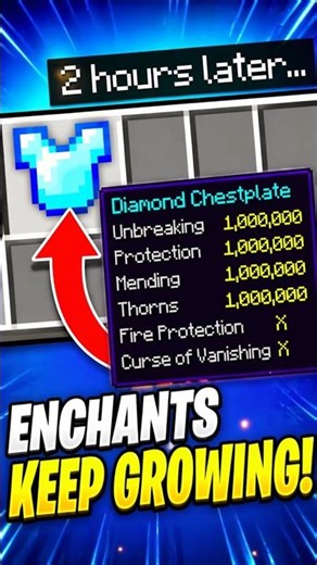 Minecraft But The ITems Get OP Enchant Every Second!🔥