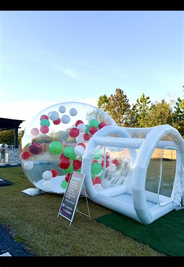 Transform Your Bubble House Into A Christmas Wonderland