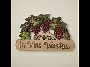 Exclusive Grape Arbor In Vino Veritas Kitchen Dining Wall Plaque
