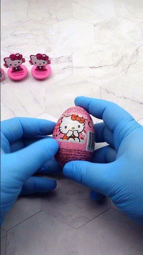 Hello Kitty Chocolate Surprise Egg | ASMR Unboxing One Kinder-Style Toy (No Talking)