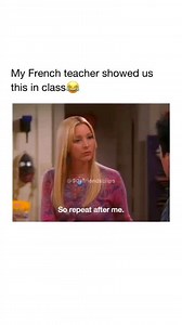 Joey Learning French From Phoebe 😂😂 follow @chandlerandjoey . . tag used #friends #friendsreunion #friendsreunited #davidschwimmer #friendsfan #jenniferaniston #courtneycox #matthewperry #mattleblanc #rachelgreen #lisakudrow #friendsforever #friendstvshow #friendstv #friendstvseries #friendstvposts #friendstvshowclips #friendsseries #rossgeller #joeytribbiani | Chandlerandjoey