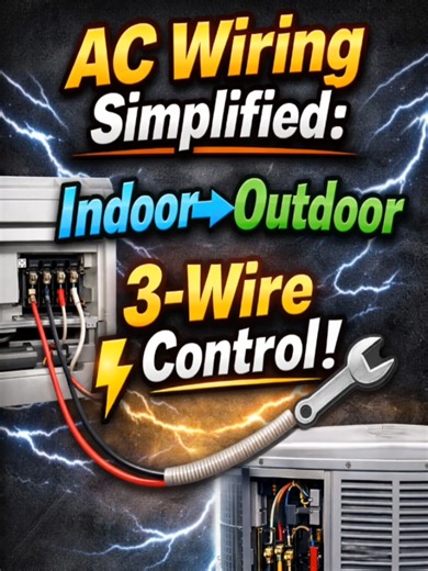 AC Wiring Made Easy: Indoor to Outdoor 3-Wire Control