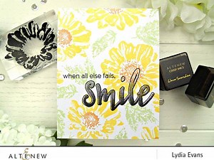 This floral stamp set is consists of 2-3 layering images allowing you to create in-depth daisies. For more free-style feel, try using it without the outline images. Find the Spring Daisy stamp set in the shop: https://altenew.com/products/spring-daisy #altenew | Altenew