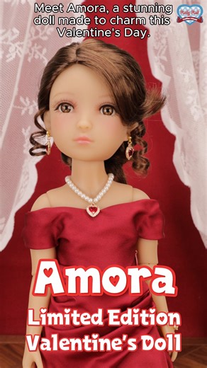 Amora (Limited Edition) has only 250 pieces available worldwide🌟, launching on 17 Jan,2026! 🎉Mark your calendars and get ready to order at rubyreddolls.com. Make this Valentine's Day extra special with #RubyRedFashionFriends ! ❤️✨ #valentinesdaygift #valentinesdaydolls #rubyreddolls | Ruby Red Fashion Friends - Global