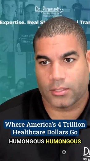 Dr. Andre Pinesett on Instagram: "We spend four trillion dollars a year on healthcare. But where does it actually go? A massive share vanishes into administration and complexity, not healing, not prevention, not patient care. The problem is not that we lack resources. It is that we waste them in the wrong places. Until we redesign the system around patients and professionals, money will keep flowing, but progress will stand still. #premed #futuredoctor #healthcarereform #healthcareeconomics #lea