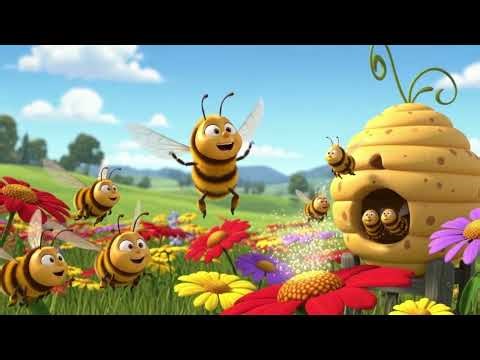 The Busy Busy Bee Song 🐝 Fun Learning Cartoon For Kids Sing, Dance & Buzz Along!