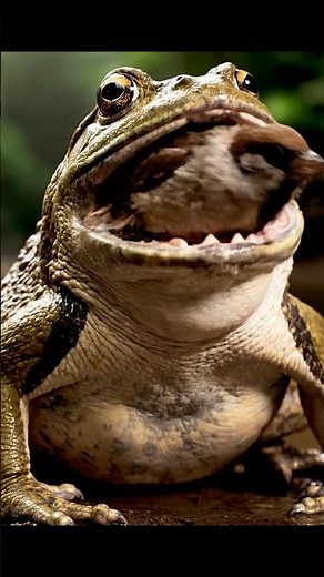 Frog Eats a Bird?! 😳🐦🐸 | Nature’s Weirdest Hunt! #frogs #wildlife #animals #birds #shorts