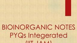 BIOINORGANIC NOTES (IIT JAM) (1).pdf - Chemistry - Notes - Teachmint