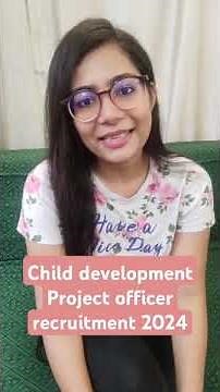 Child development Project officer 2024 #CDPO #Recruitment #exam #students #job #career #students