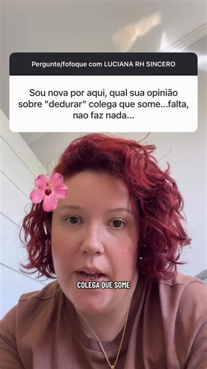 Luciana RH Sincero on Instagram: "Qual opinioso decora sobre isso, dedurar o colega ou não? #linkedin #ansiedade #vagasdeemprego #emprego #recursoshumanos"