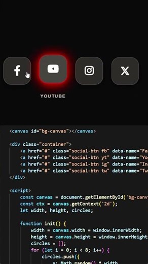 I Built a Glass morphism Social UI in 30 Seconds 🤯 #coding #webdevelopment #htmlcssjavascript