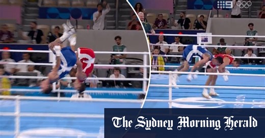 Aussie and rival backflip after boxing fight