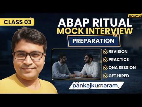 3. ABAP Rituals | ABAP Interview Question's Answers - SEASON 2 | Link BELOW FOR FREE REGISTRATION