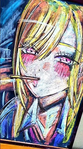 【黒板アート】 チョークで その着せ替え人形は恋をする 喜多川海夢かいてみた #その着せ替え人形は恋をする #喜多川海夢 #着せ恋 #燦々デイズ #黒板アート #chalkart#チョークアート