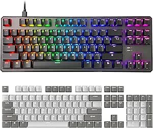 TECWARE Phantom 87+ W/Keycaps (White/Grey)