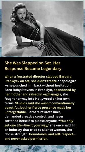 She Was Slapped on Set. Her Response Became Legendary #barbarastanwyck