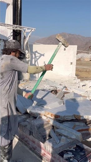 Epic Hammer Strike: Marble Stone SMASHED! #shorts