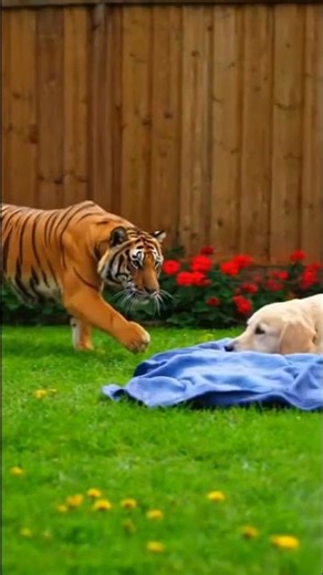 cat vs tiger ，danger #funny #animals #dangerous