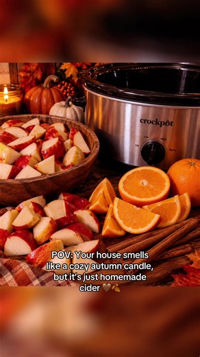 There is just something about homemade apple cider simmering all day. 🍎🍊✨ The smell fills the whole house, it tastes amazing, and it instantly makes everything feel a little cozier. Fall is hands down my favorite season, and making cider from scratch has become one of my favorite traditions. 🤎🍂 #FallVibes #AppleCider #HomemadeAppleCider #FallTok #CozySeason