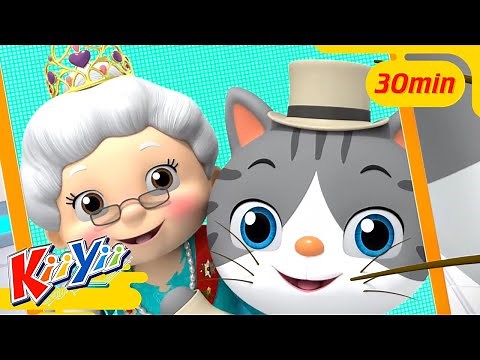 Cute Cat Song! | Kids Learning | ABCs and 123s | KiiYii | Nursery Rhymes & Kids Songs