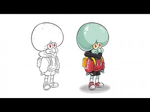 how to draw Hypebeast Kid Squidward | Spongebob squarepants