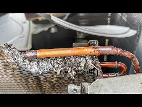 Repairing a Refrigerant Leak on a Condenser Coil