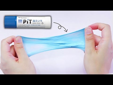 【ASMR】Slime made with only one ingredient 材料1つだけ！簡単スライム「のりけし」作り方【音フェチ】