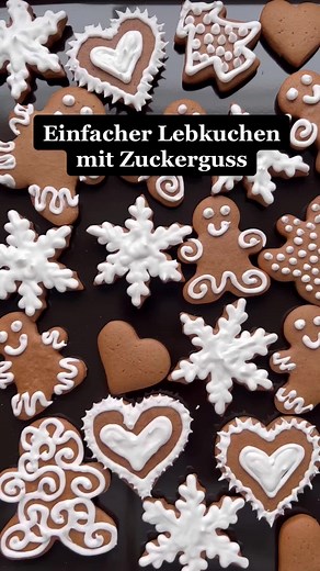Einfacher Lebkuchen mit Zuckerguss zubereiten