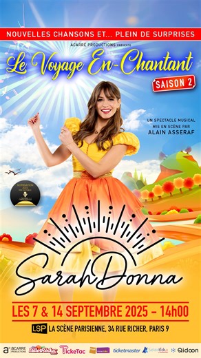 Tellement hâte de vous retrouver à @lasceneparisienne_theatre dès le mois de septembre 2025 !!! La billeterie est deja en ligne 😎❤️ | Sarah Donna