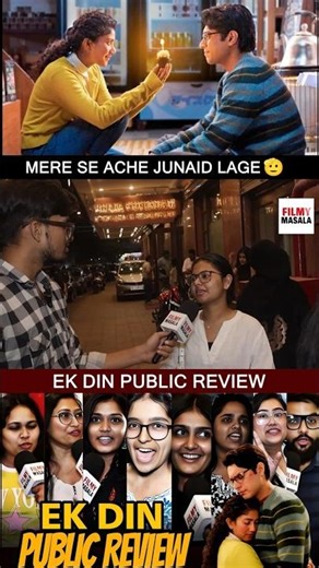 Ek din public review | junaid khan | sai pallavi | ek din movie review #shorts