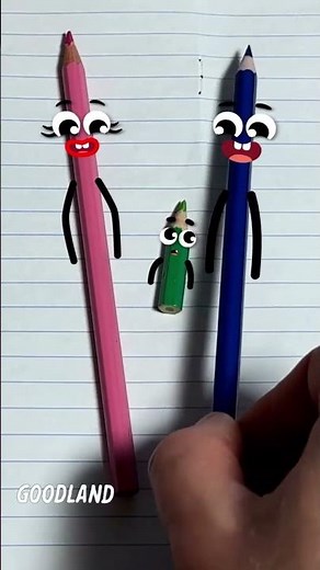 Goodland | 3 Pencils 😂 #cartoon #doodles #animation #funny