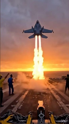 F/A-18 Super Hornet Catapult Launch | Aircraft Carrier Jet Blast