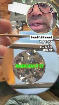 6 Carat Round Diamond ID | H Color, SI3 Clarity #diamond #shorts