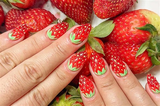 Strawberry Nails Are Trending This Summer—Here Are 11 Cute Designs to Try
