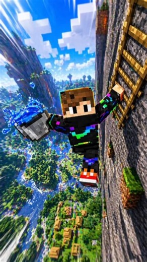 Noob VS Pro VS Hacker MLG Ladder Clutch #minecraft #shorts #noob #pro #hacker #noobvspro