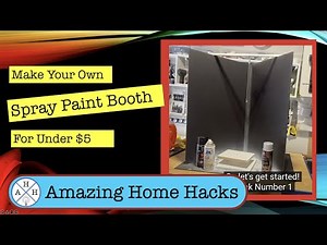 Make a table top paint booth with turntable that is easy and inexpensive. Under 10 minutes!