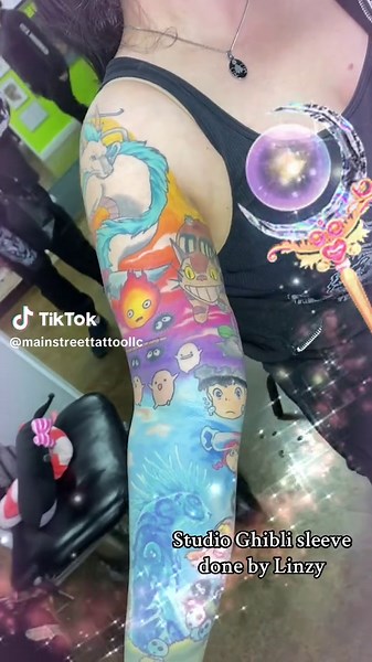 Studio Ghibli Tattoo Sleeve by Linzy