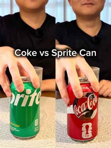 Coke Comparison: Coke vs Sprite Can #asmrdrinking #cocacola #asmrsounds #coke #asmr